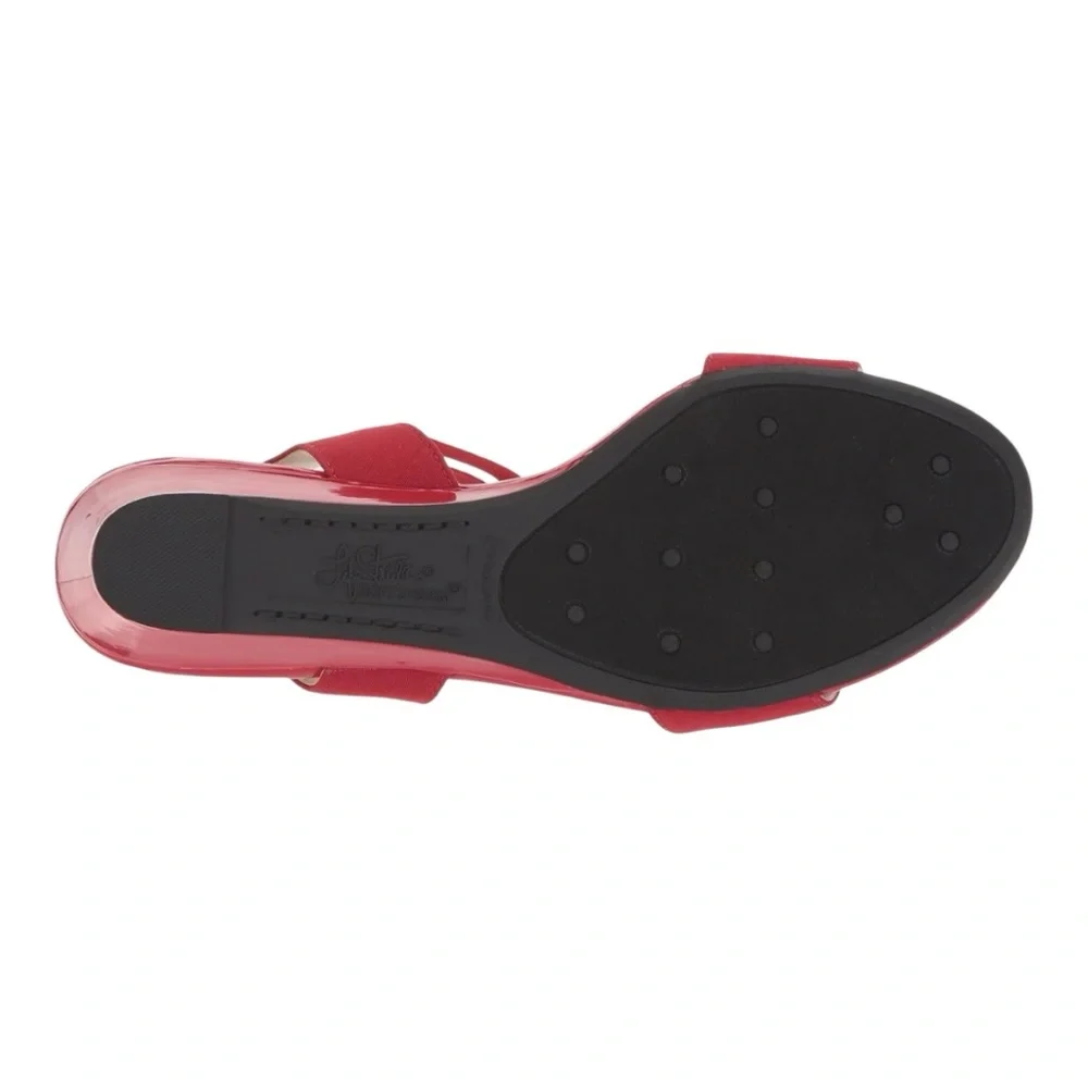 Life Stride Soft System Yolo Wedge Sandals Red, Size 7.5 - Picture 6 of 9